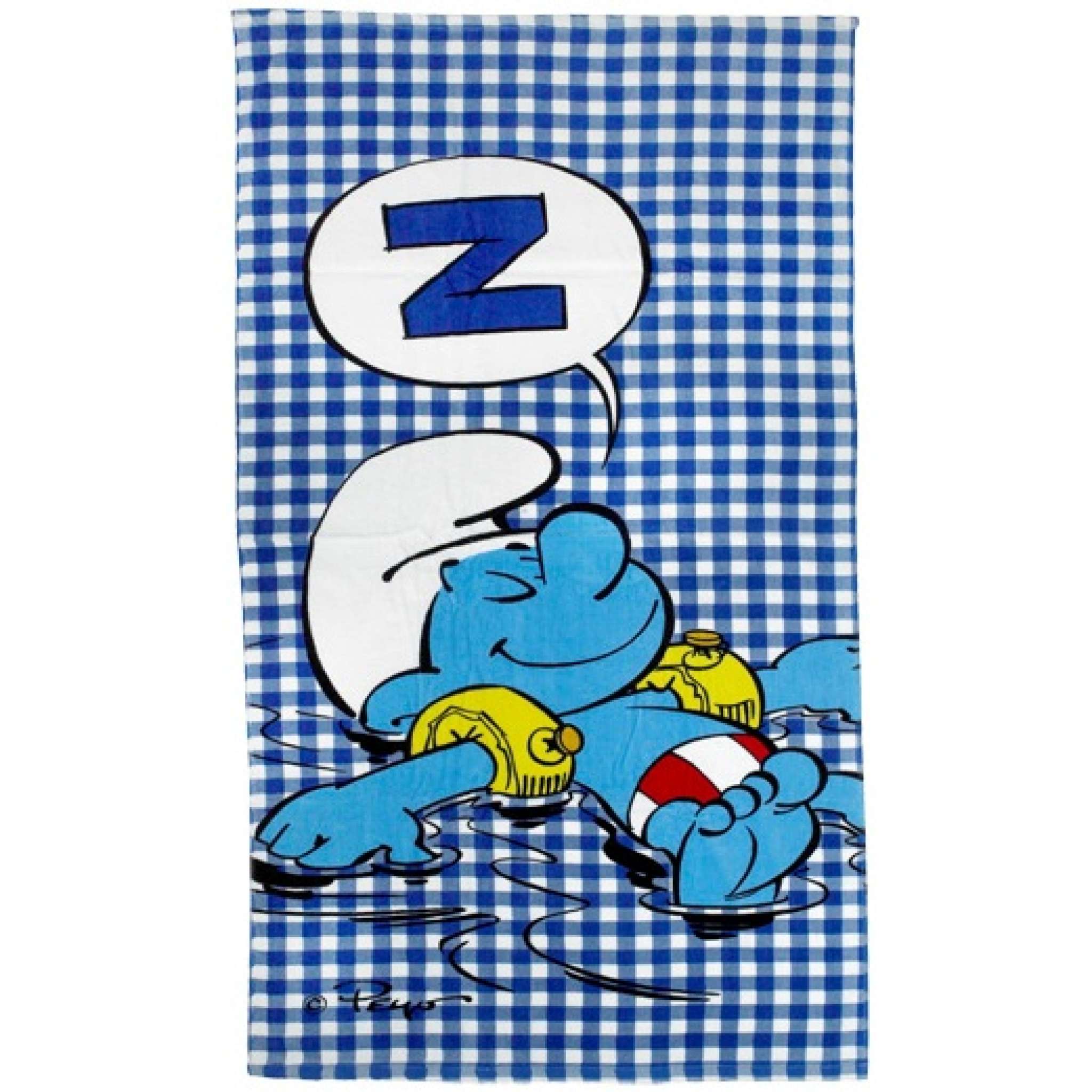 Blå Smurf Badhandduk