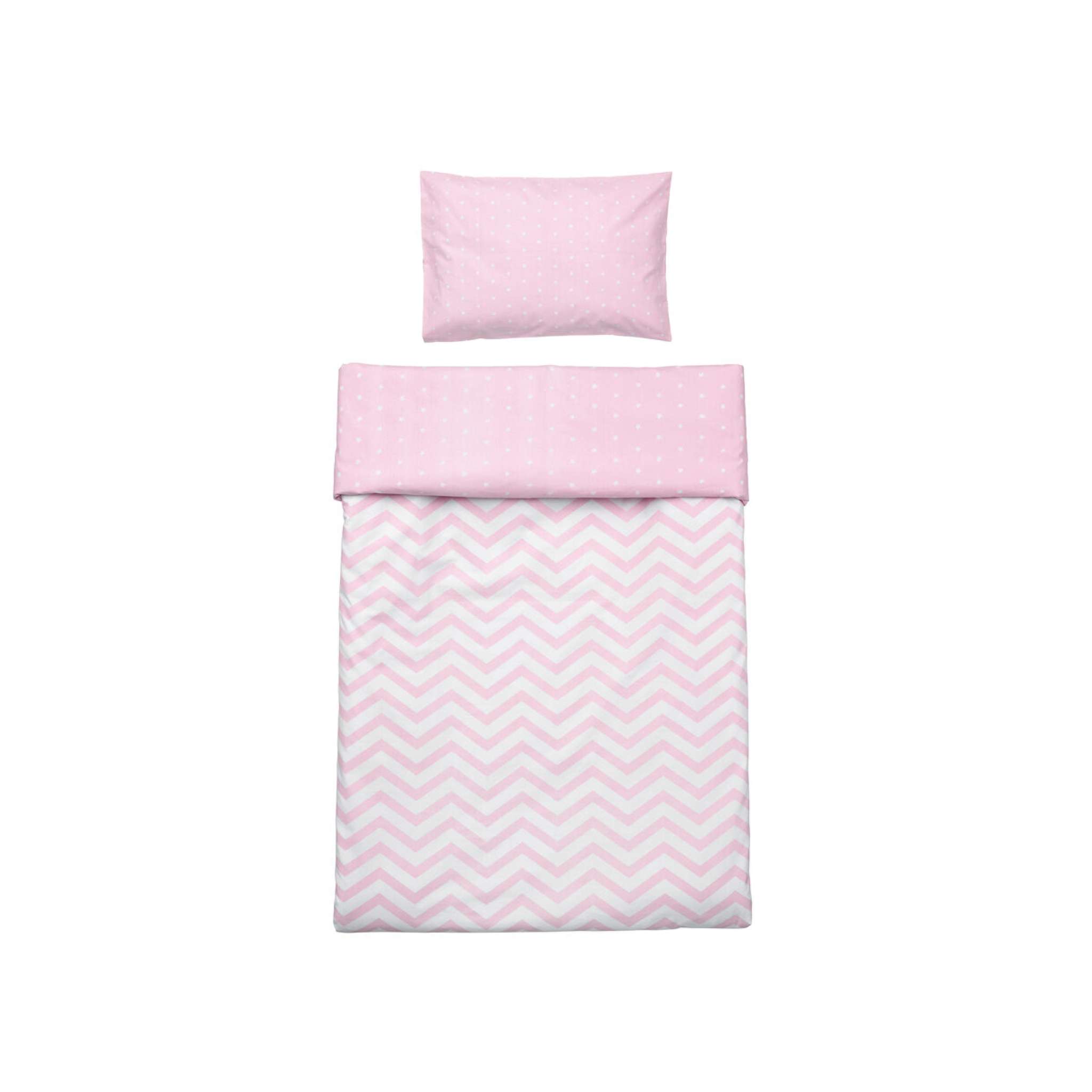 Bäddset vagn/vagga rosa 70x80 cm