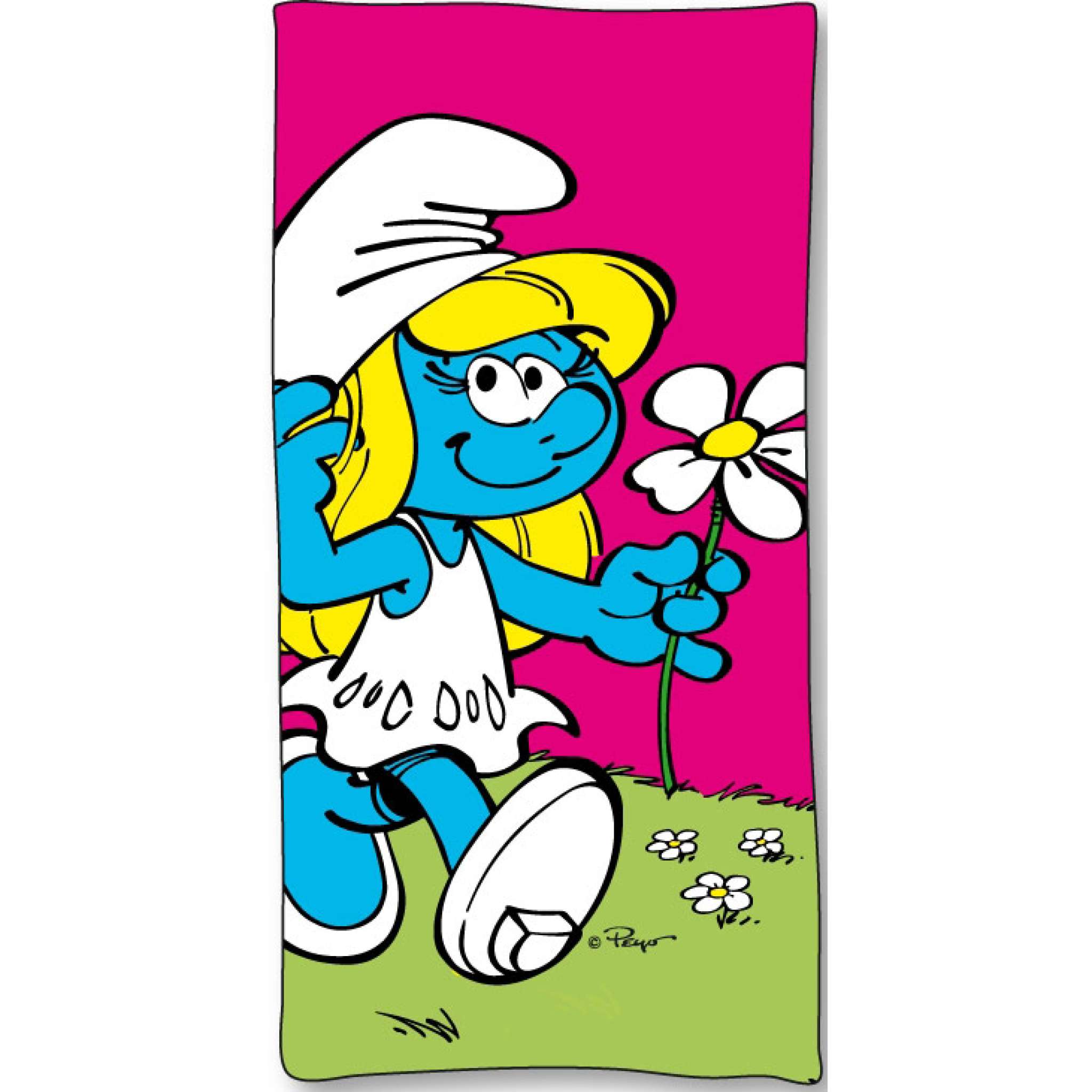 Rosa Smurf Badhandduk