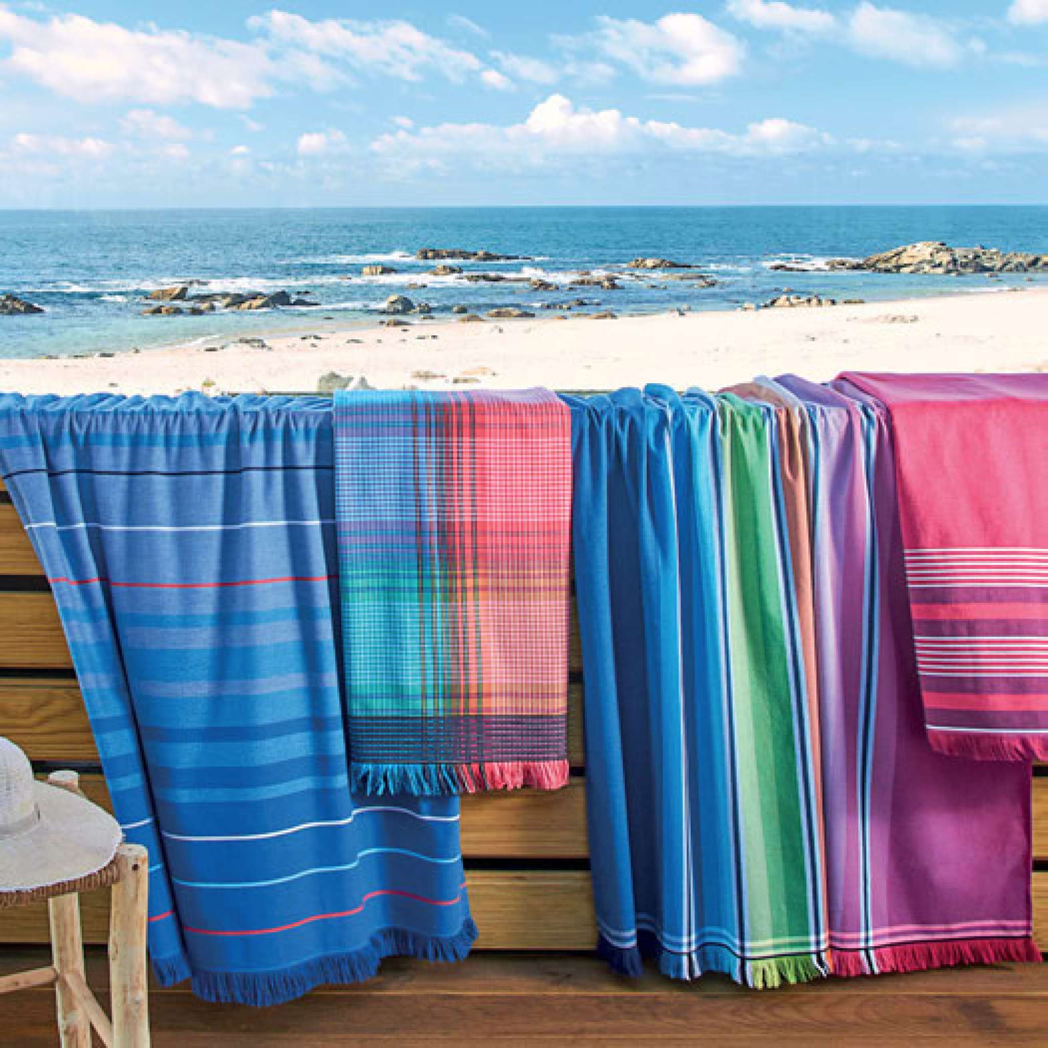 Strandlakan 100x180 randig horisontal