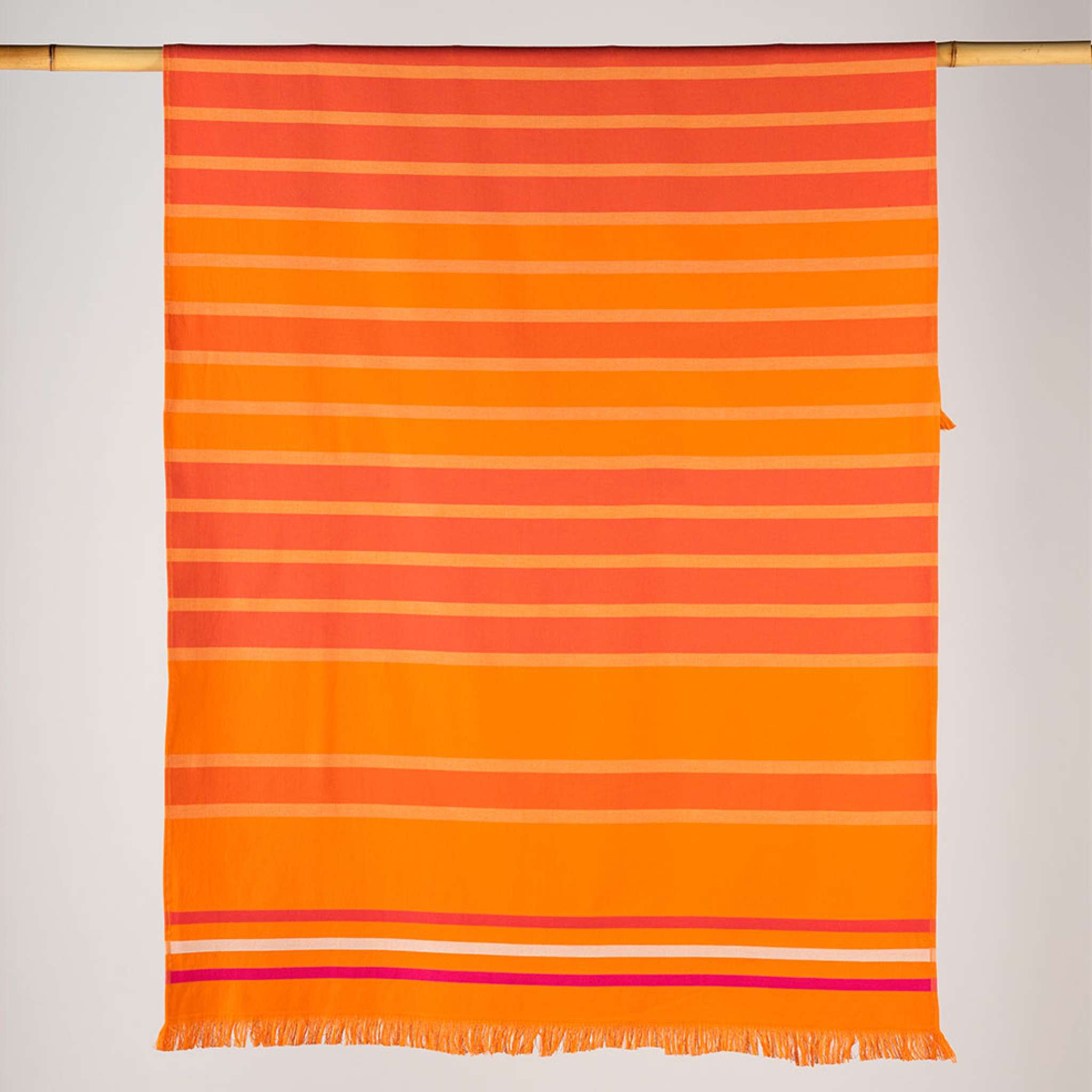 Strandlakan Ränder 100x180 Orange