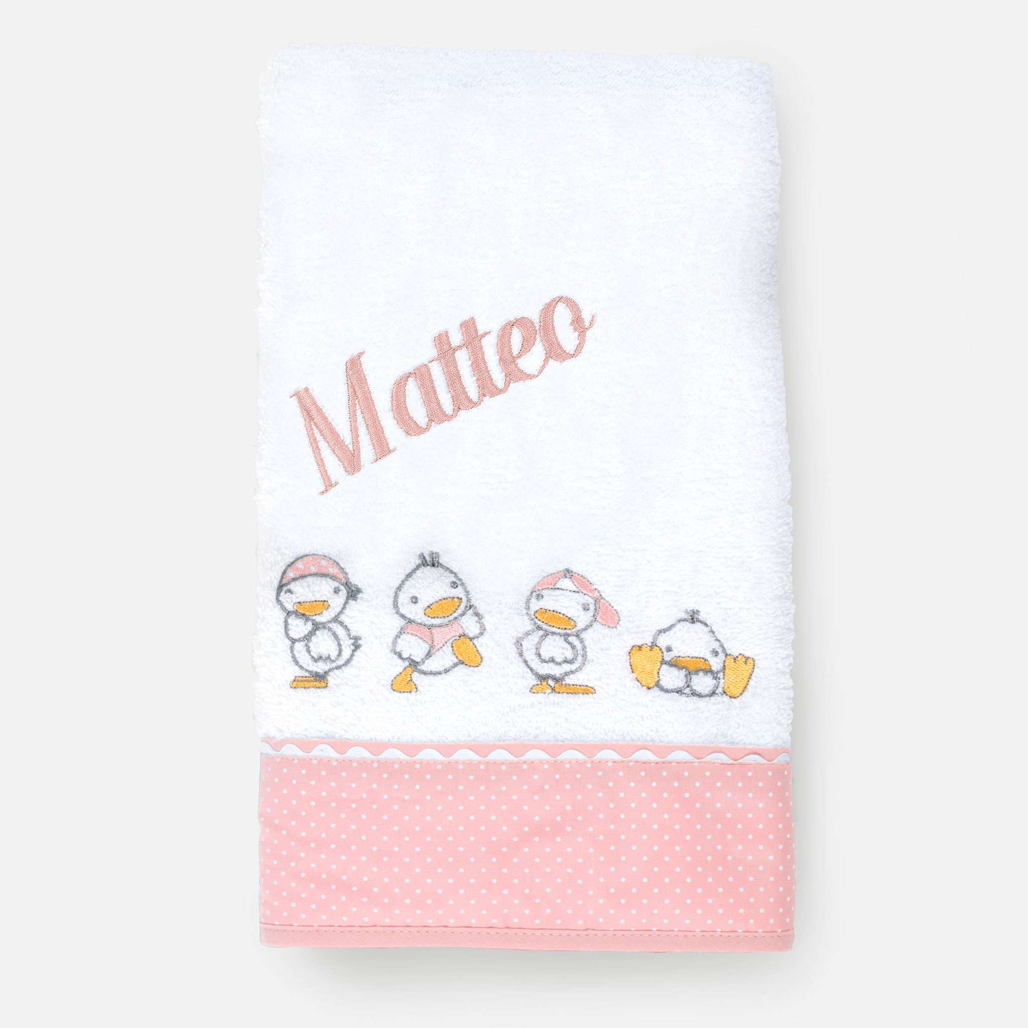 Ducks Pink Handduk 50x100 cm