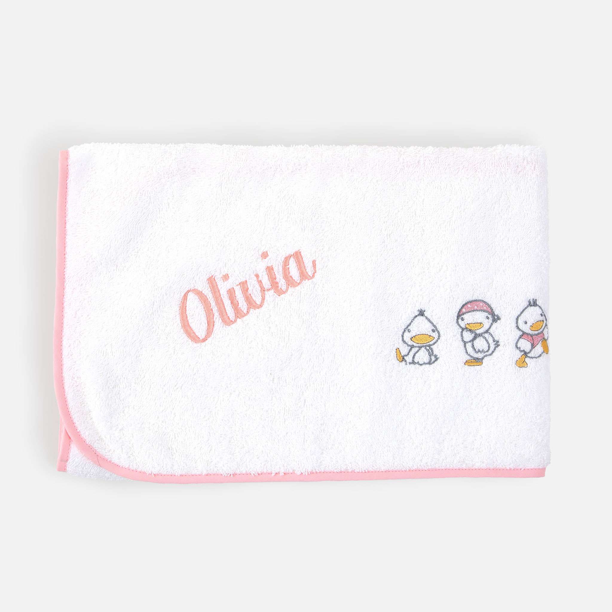 Ducks Pink Handduk 72x72 cm