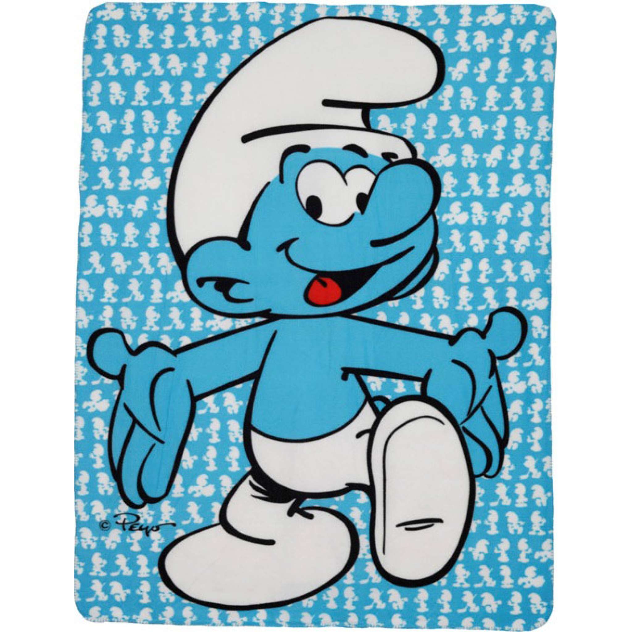 Fleecepläd 120x150, Smurf blå