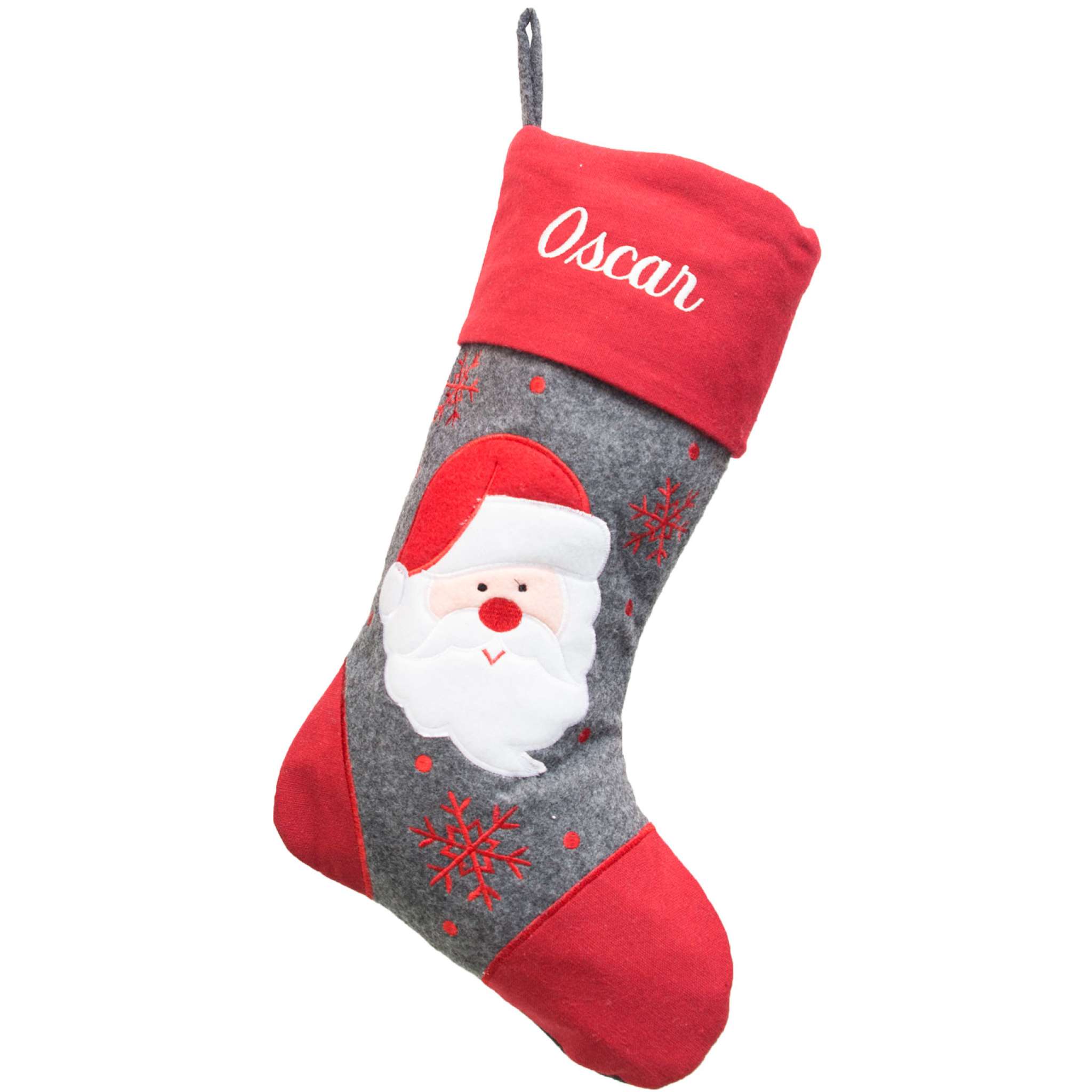Julstrumpa Premium, Vintergrå Tomte