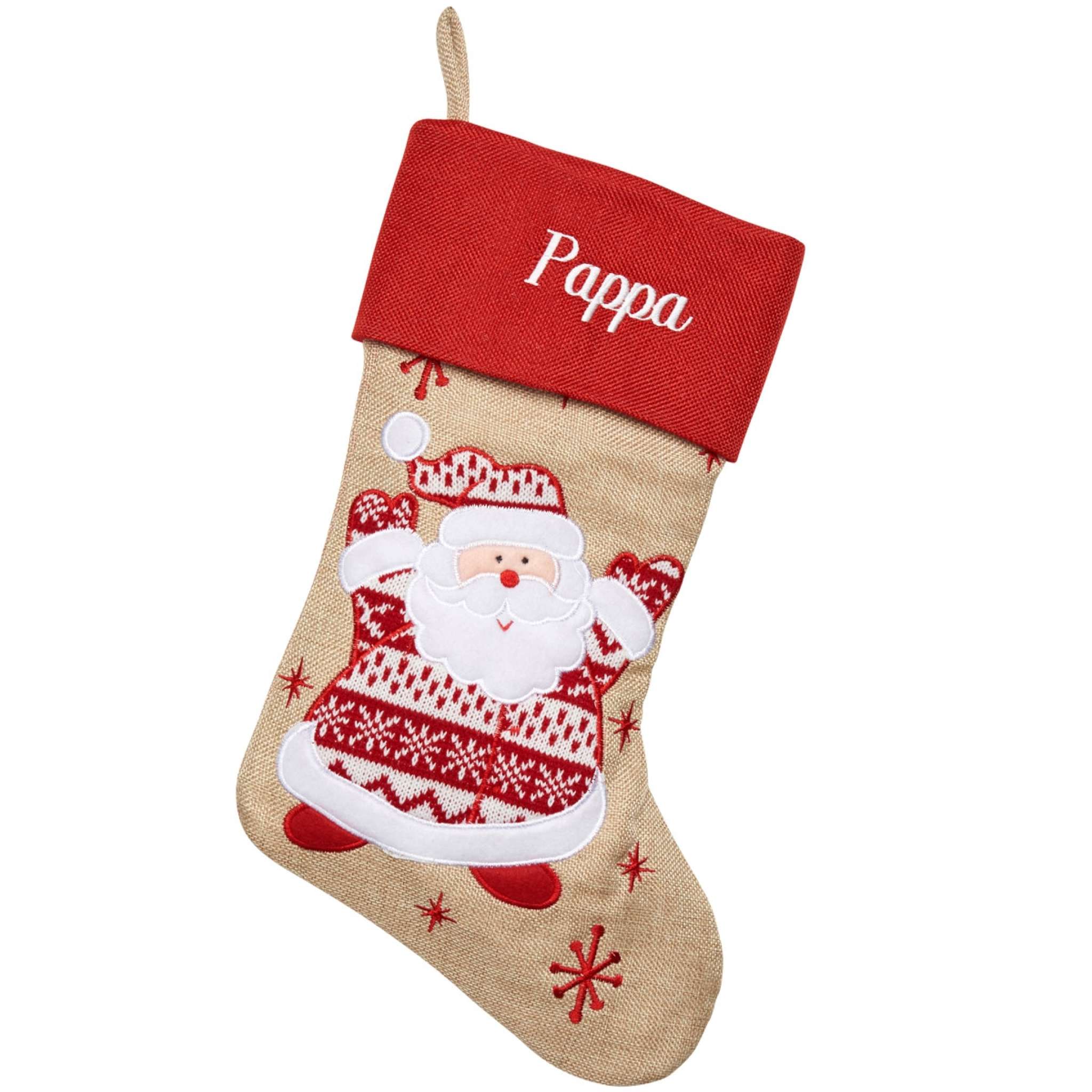 Julstrumpa Premium, Tomte, mönstrad