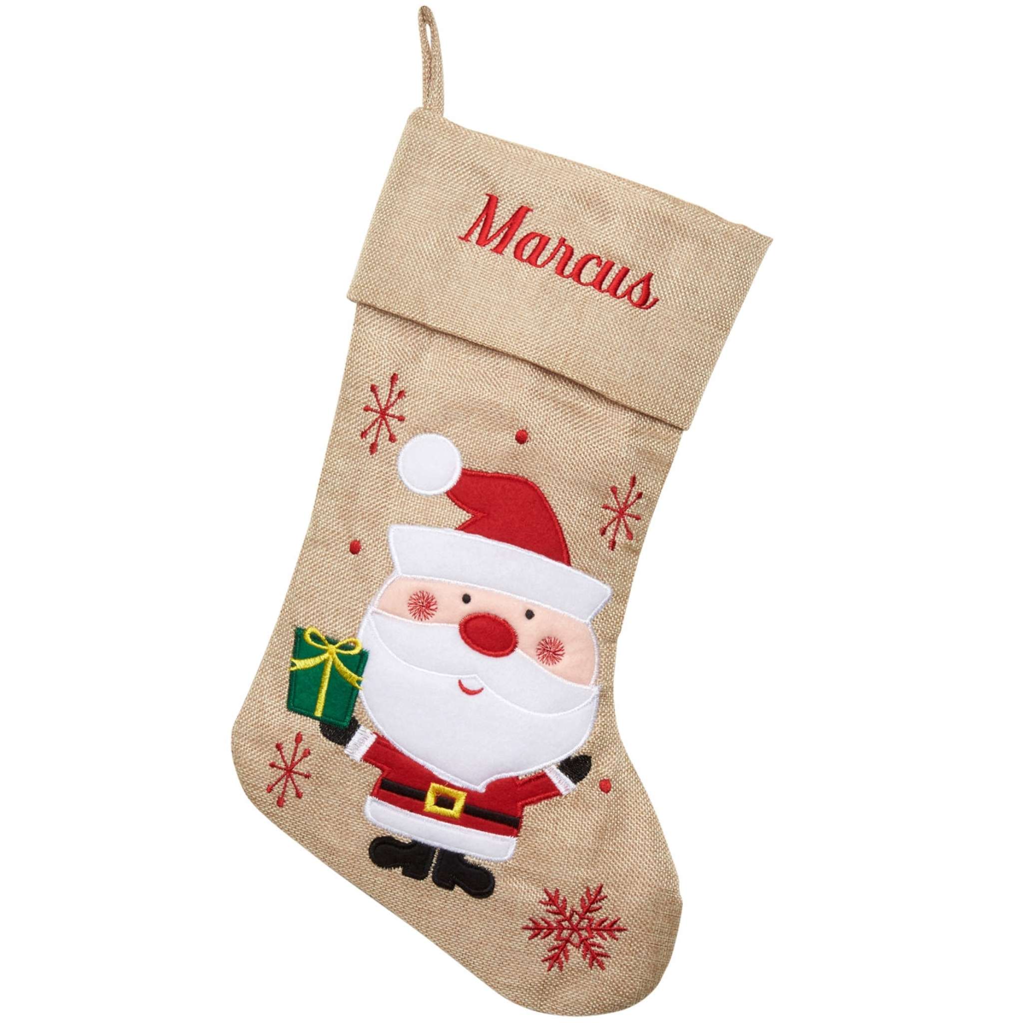 Julstrumpa Premium, Tomte, grön julklapp