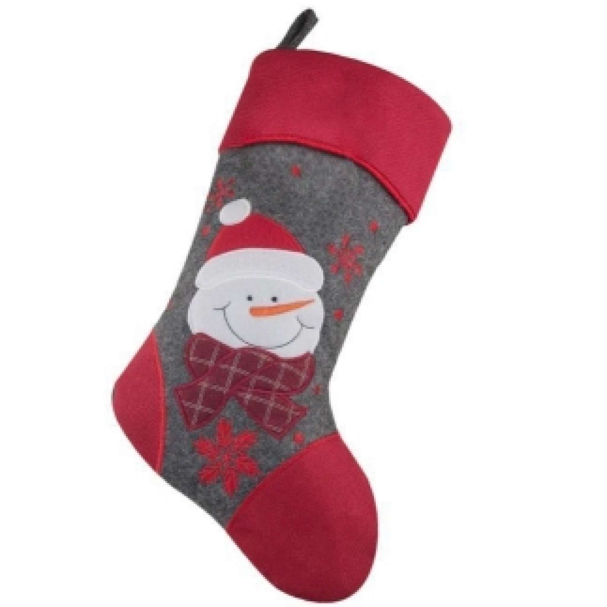 Julstrumpa Premium, Snögubbe, röd tå