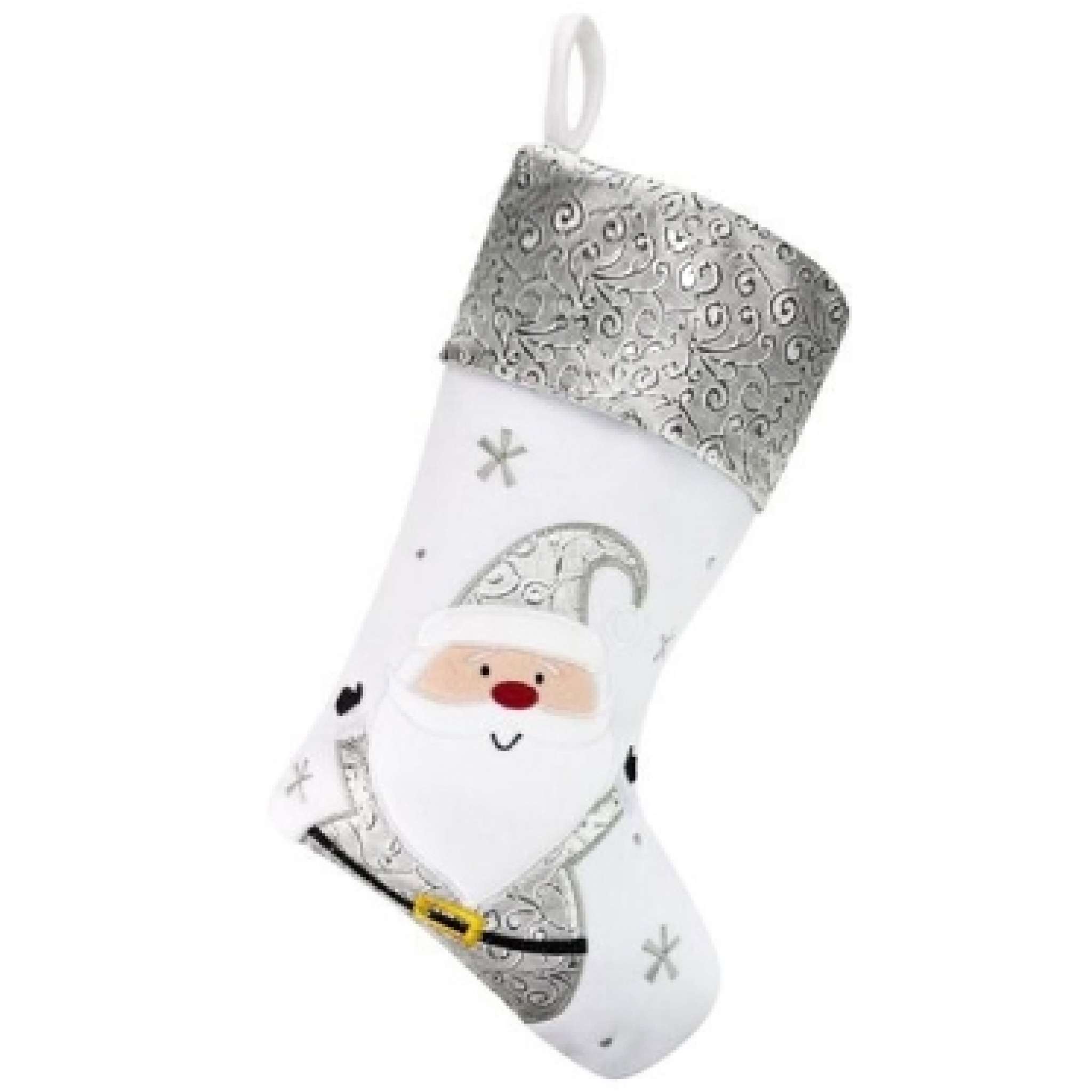 Julstrumpa Premium, Tomte, Vit