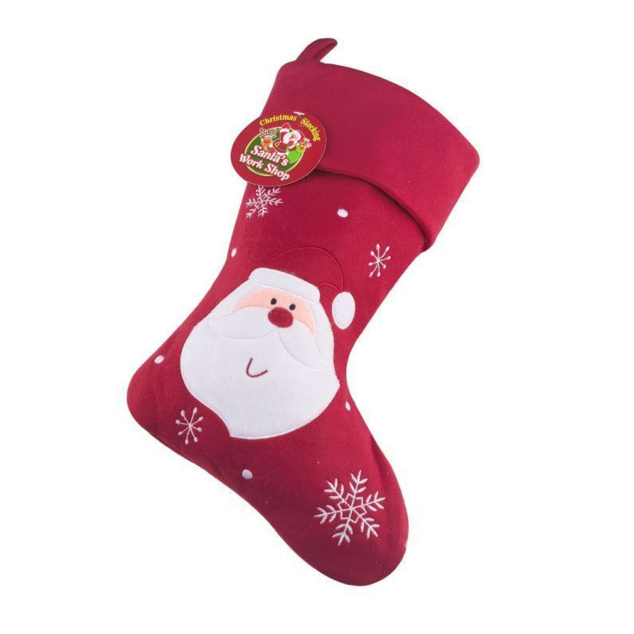 Julstrumpa Premium, Tomte - hel röd 