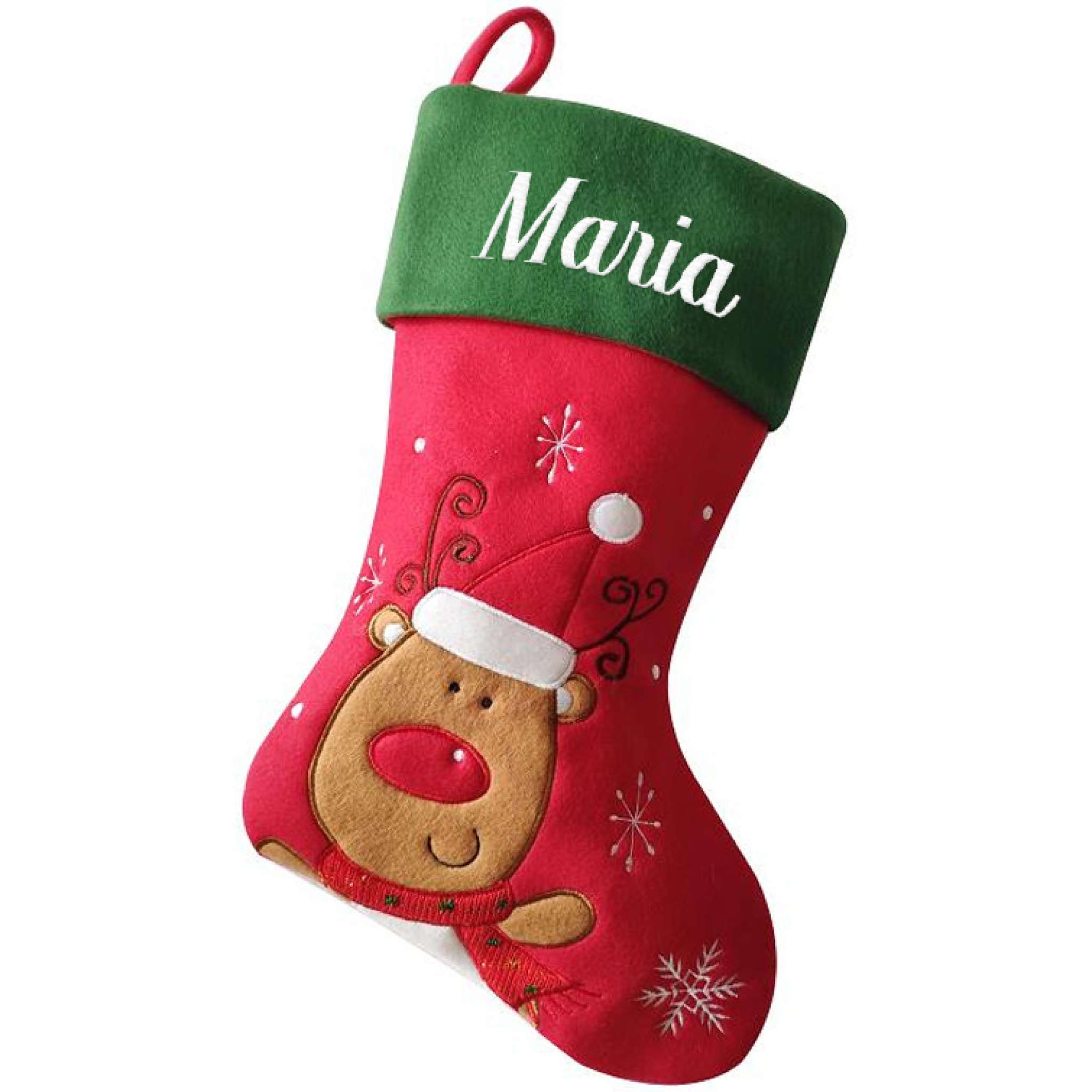 Julstrumpa Premium, Ren Röd-Grön