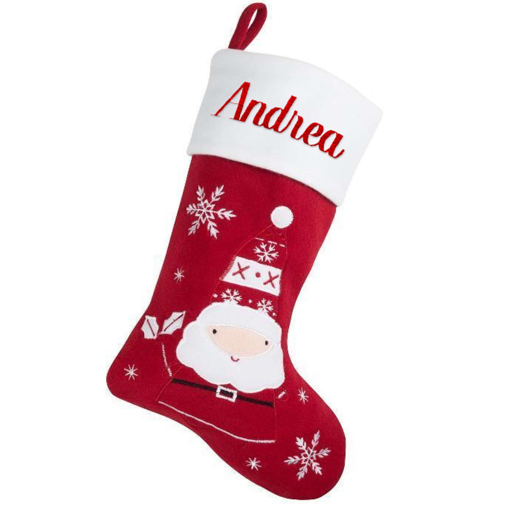 Julstrumpa Premium, Tomte vit topp