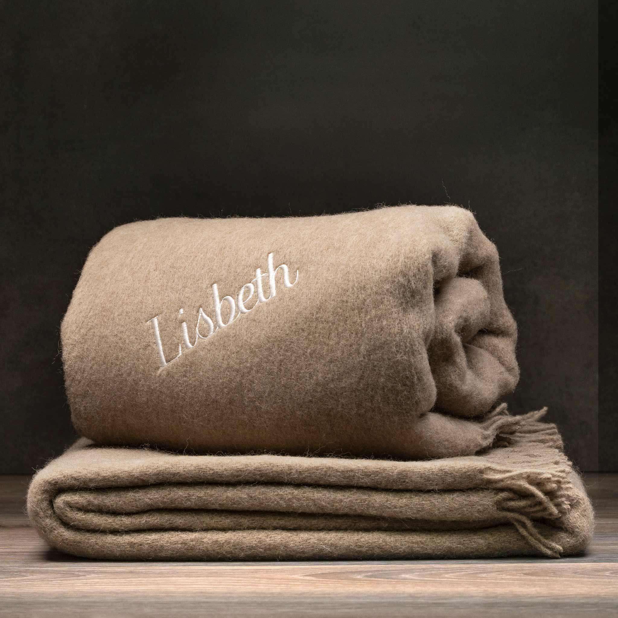 Ullpläd 130x170 Beige