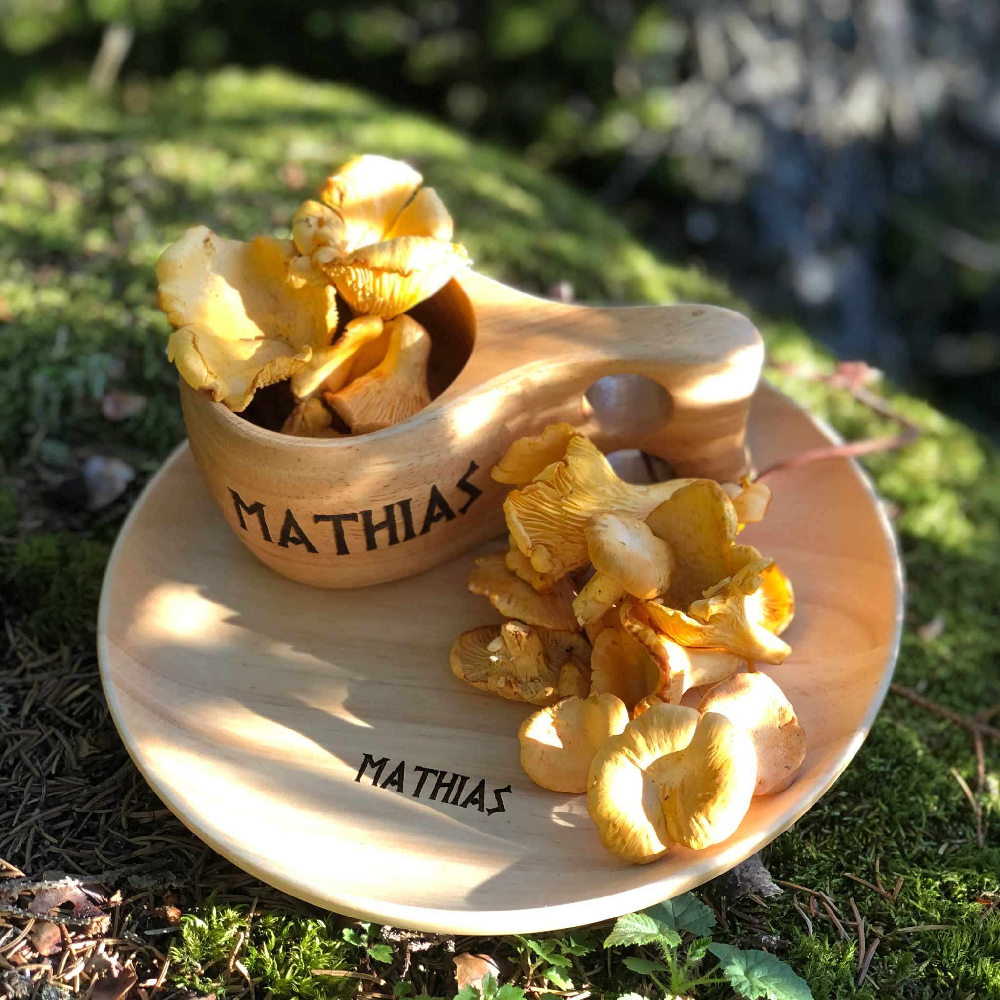 Kåsa + trätallrik