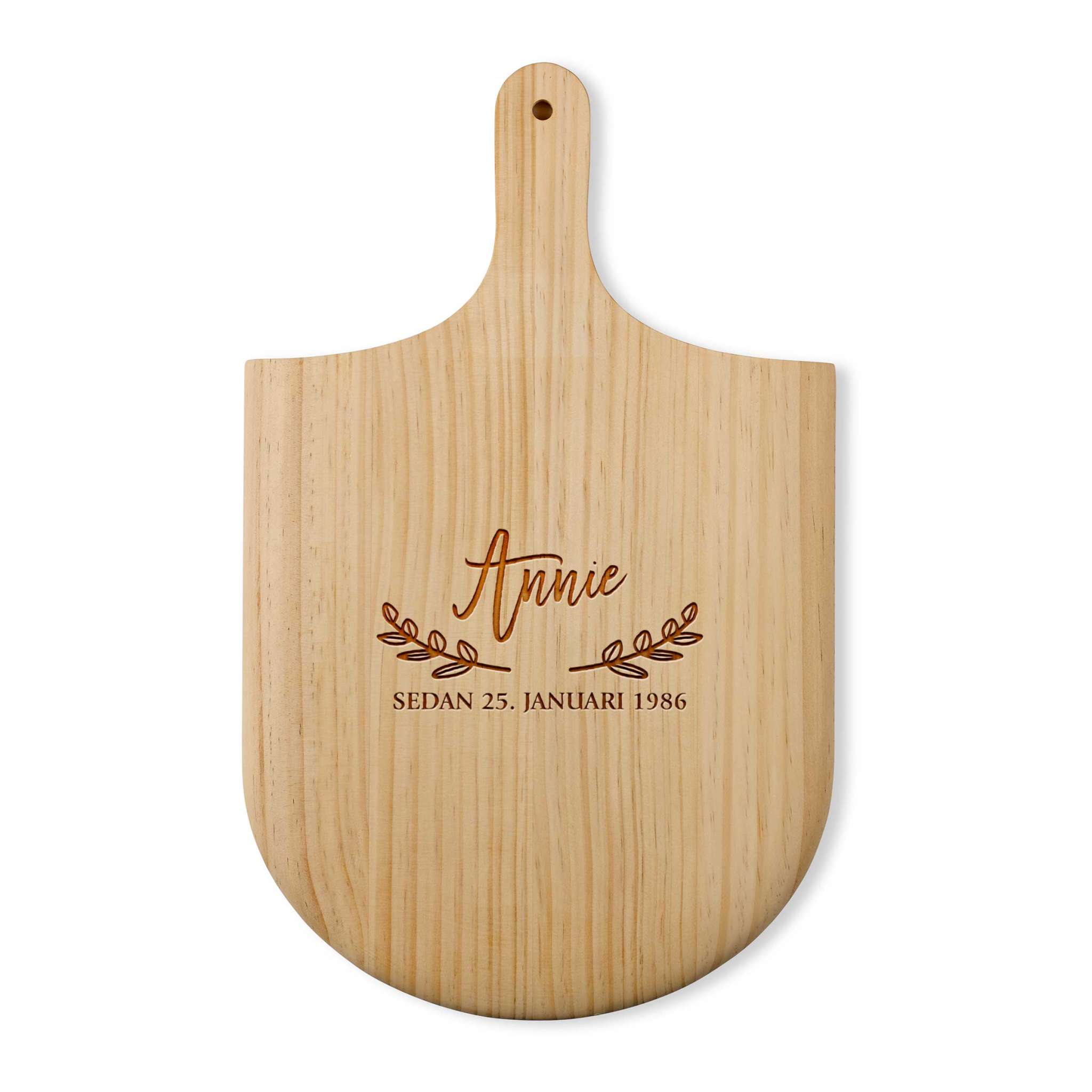 Pizzaspade 46x28 cm med bladmotiv