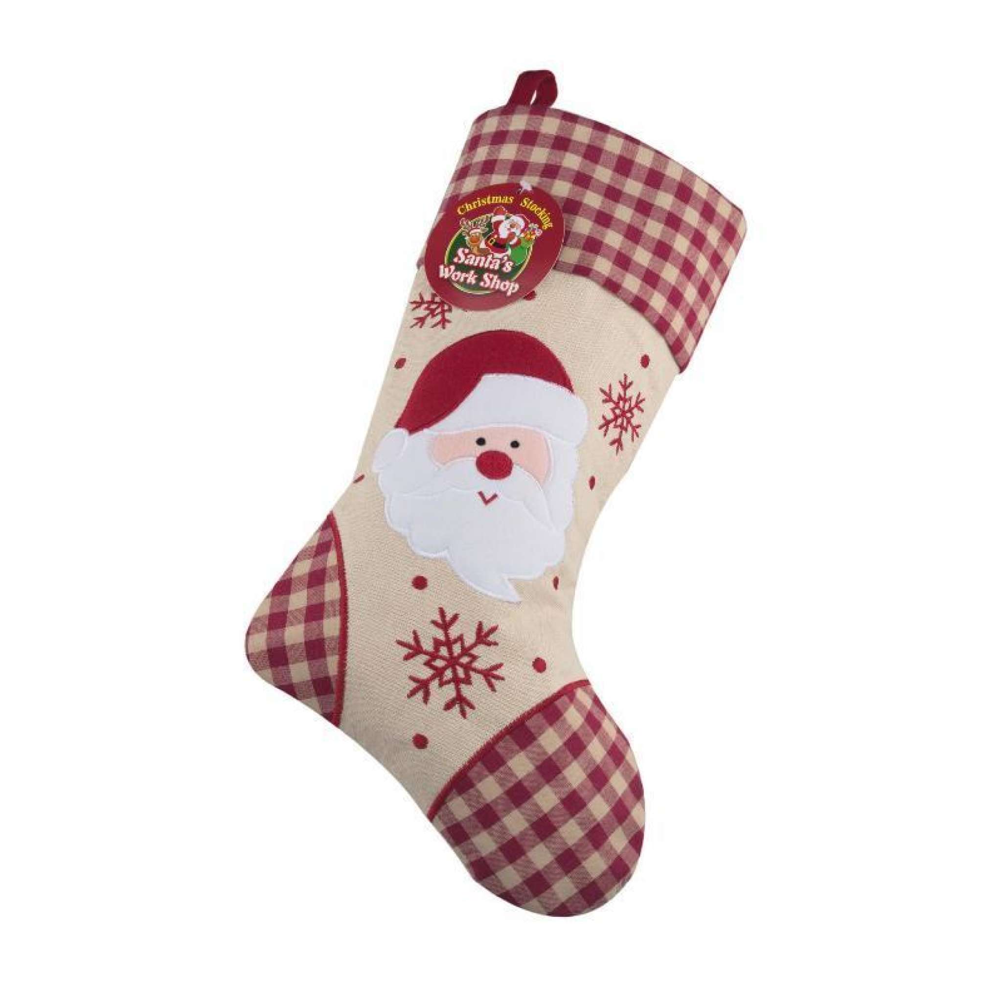 Julstrumpa Premium, Tomte rutigt mönster