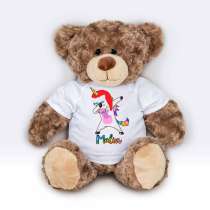 Jättesöt nalle med T-shirt som kan tryckas med namn och motiv.

<strong>Skriv in namn, eller namn och datum</strong>