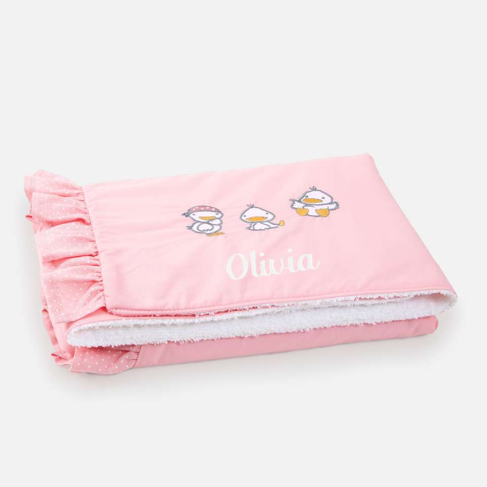 Ducks Pink Babyfilt