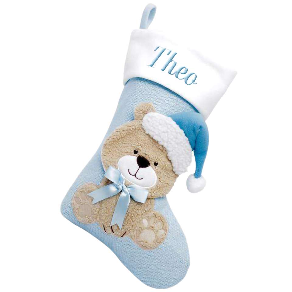 Julstrumpa Premium, Baby, Ljus Blå