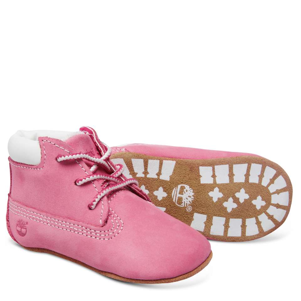 Timberland babyset med sko och mössa, rosa