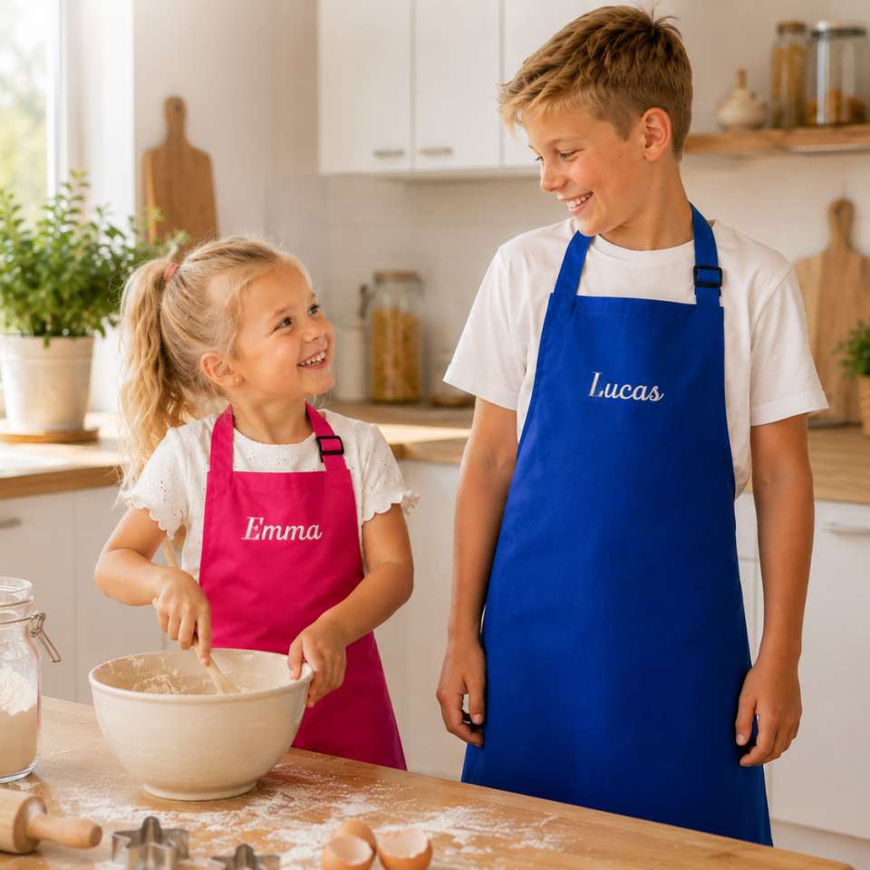 Kockförkläde barn 3-5 och 7-10 år