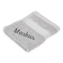Premium tvättlapp med namn, i 100 % bomull. Mjuk, slitstark och mycket absorberande.