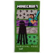 En cool och personlig Minecraft-handduk med barnets namn broderat. Perfekt för stranden, poolen, semestern och små gamers som älskar Minecraft.