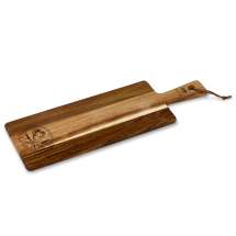 Serveringsbricka av akaciaträ. 46x15x1 cm.