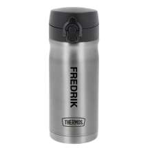 Håller drycken kall i 24 timmar eller varm i 6 timmar. Dubbelisolerad stainless steel termosmugg.