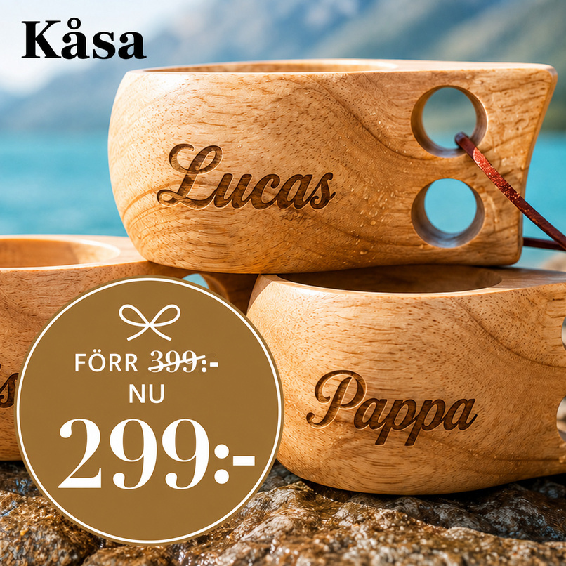Kåsa med graverat namn, nu 299 kr